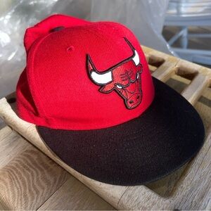 Chicago Bulls Hat New Era 9Fifty NBA Red Black Cap Size 7 1/8